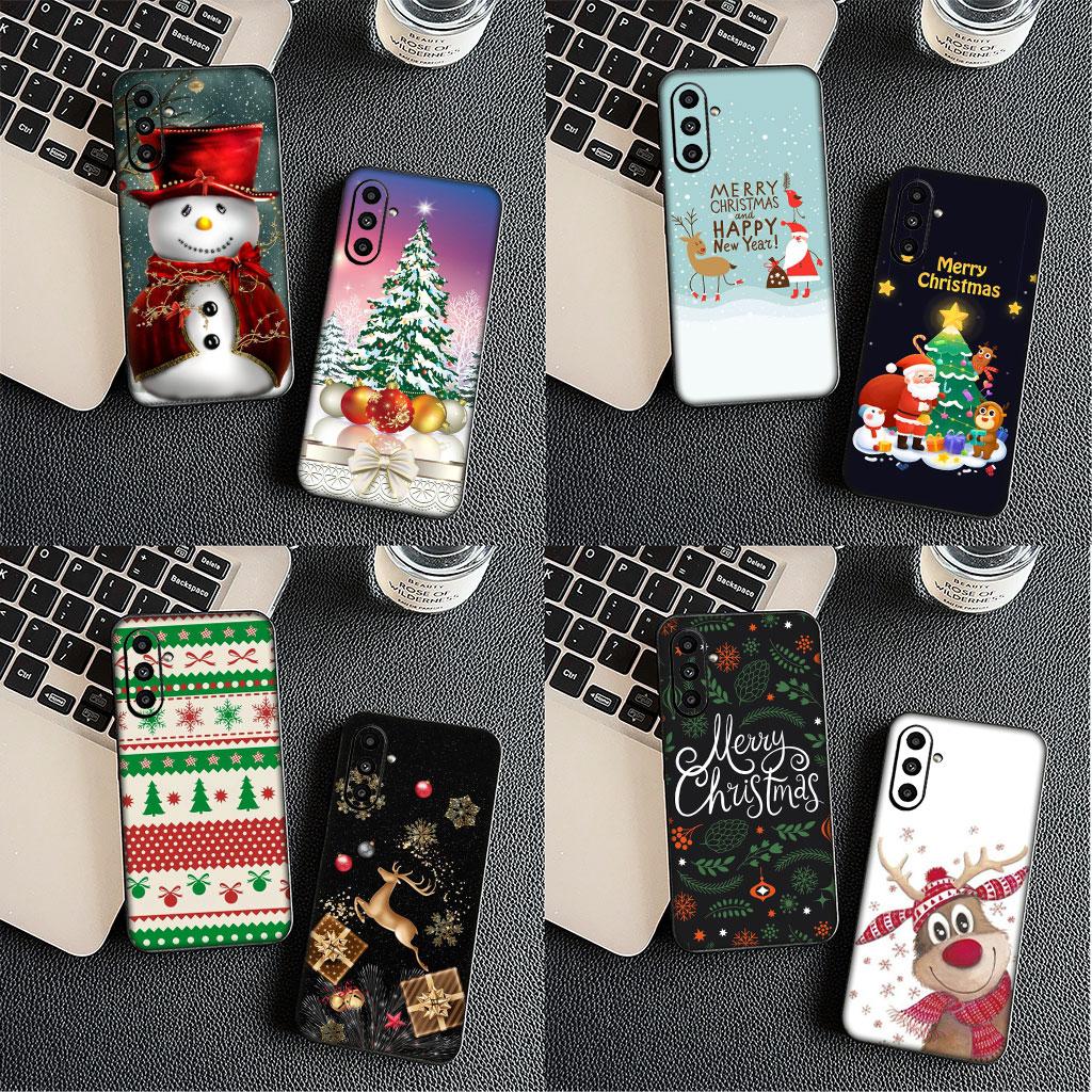 For Motorola Moto G86 G57 G67 G54 G24 G15 Power G13 G14 G34 G35 G45 G53 G55 G64 G75 G72 Case Tree Deer Merry Christmas Snowman