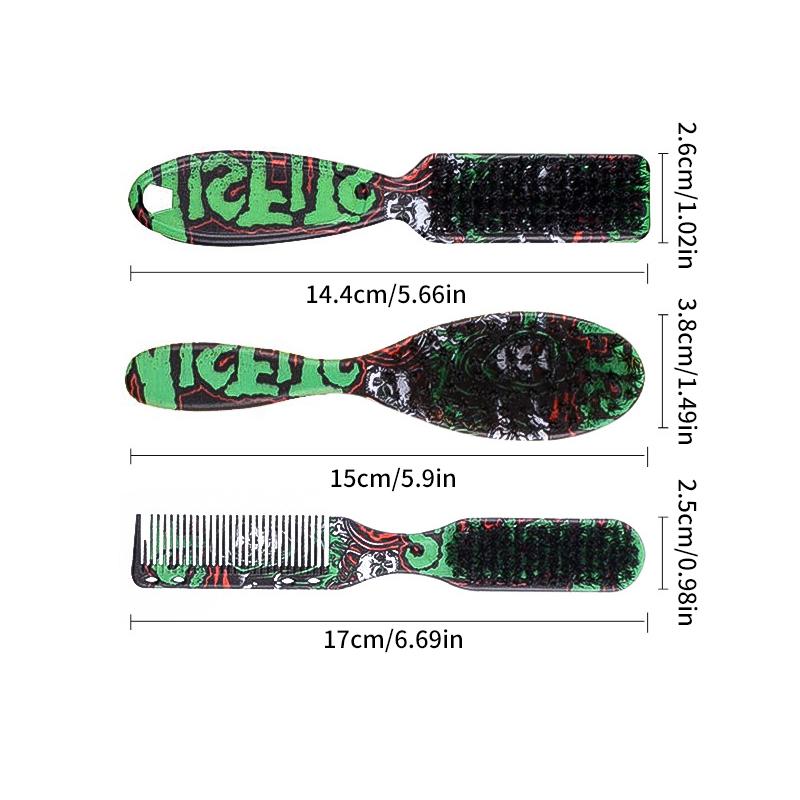Double-Sided Professional Barber Neck Brush Comb Shaving Beard Salon Carving Duster Cleaning Brush Hair Cutting Comb