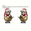Car Decor Keychain With Cute Tiger Wearing Christmas Hat Design Acrylic Pendant For Home And Travel