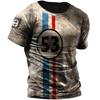 Summer Men's T Shirt 3D Printed American Top Short Sleeve Quick Dry Vintage T Shirt Men's O Neck Pullover Oversized Sportswear