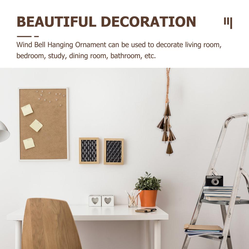 Witch Bell Door Handle Bell Decorative Wall Hanging Bell Home Decor Wind Chime Blessing Decorative Bell Hemp Rope Wind Chimes