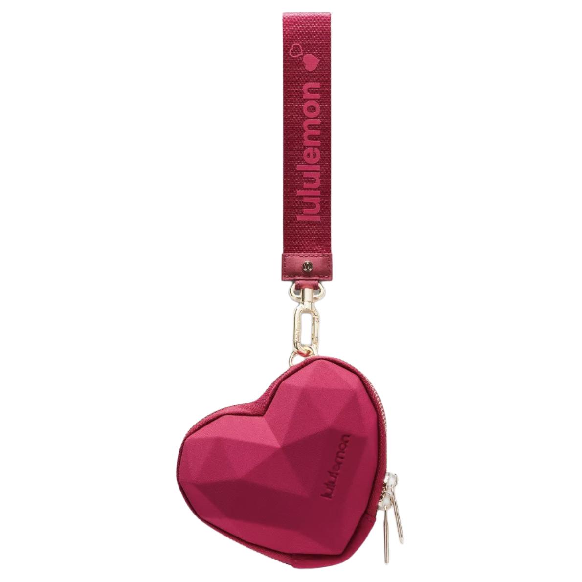 Lululemon Heart Design Nylon Wallet Women Wallet Berry-Rum-Red LW9FUUS-021363 Berry Rum Red