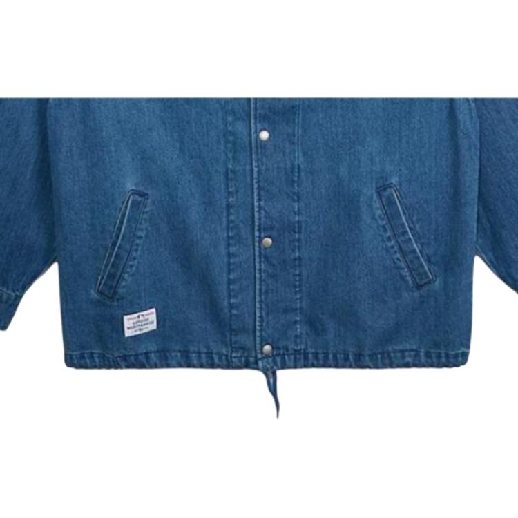 New Era SS25 Logo Embroidered Single-Breasted Long Sleeve Denim Jacket Unisex jackets 14536454