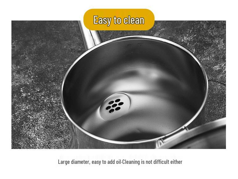 Leak-Proof Stainless Steel Oil Storage Pot with Filter