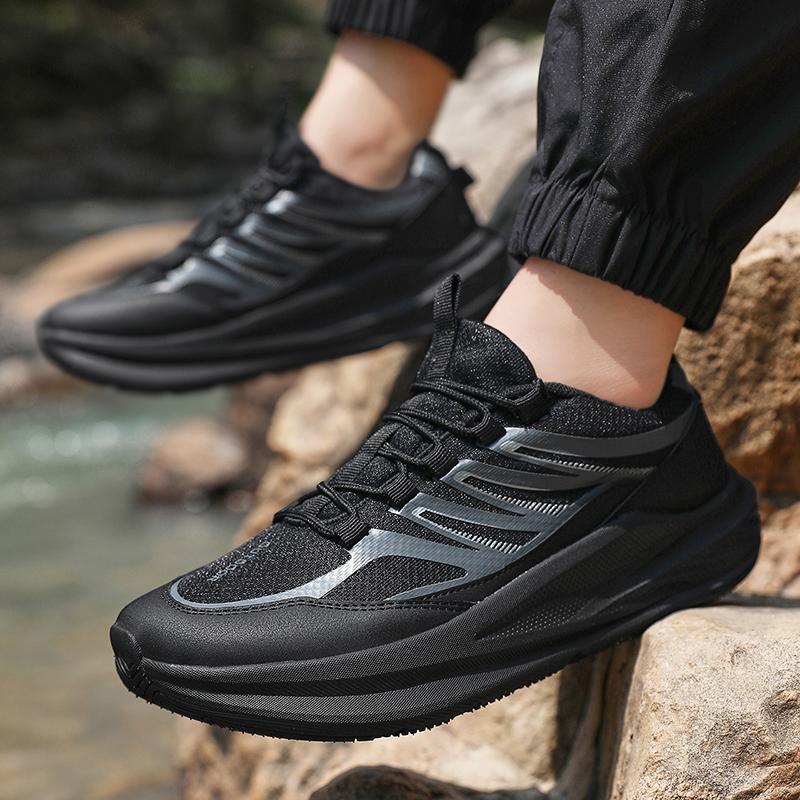 New Men'S Thick Soled Anti Slip Sports Shoes Lightweight And Breathable Hiking Shoes Outdoor Comfortable And Casual Shoes