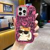 Obal na telefon: 2D plochý design vhodný pro iPhone 18 17 16 15 14 13 Pro, styl pro pár, oranžová kočka nosící sluneční brýle, vánoční a halloweenský dárek