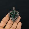 Emerald Pendant, 999 Copper Wire Wrapped Pendant Gemstone Jewelry, Handmade Pendant Amazing Jewelry, Gift For Her