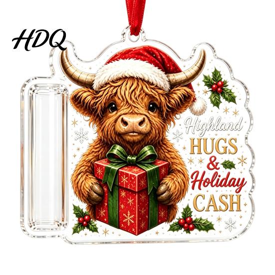 Holiday Gift Money Holder Christmas Ornament Cash Tree Hanging Decoration Creative Ideas Storage Merry Pendant for Party Decor Decorative Keepsake