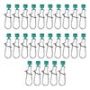 25PCS Stainless Steel Fishing Line Sinkers Lock Snaps Universals Fishing Float Connectors Fishing Clip Hanging Baits Pin