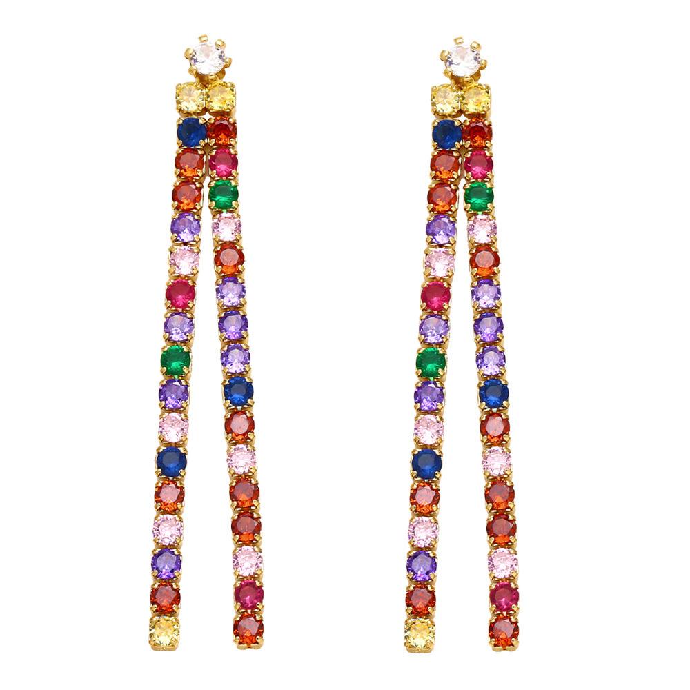 2023 New European And American Jewelry Long Simple Tassel Earrings Trendy Personality Niche Design Earrings Earrings