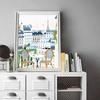 World Travel City Landscape Poster Print Greece Italy Florence Paris France Canvas Painting Wall Art Picture for Room Home Decor