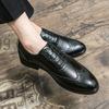 Spring and Autumn Business Dress Oxford Shoes Lace up Large Casual loafers Designer Men's Rubber soled Leather Shoes