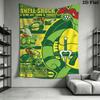 Shell Shock Tmnt Art Show Tribute Tapestry Background Cloth Fashion Print Christmas Gift Home Decor Atmospheric Background Cloth