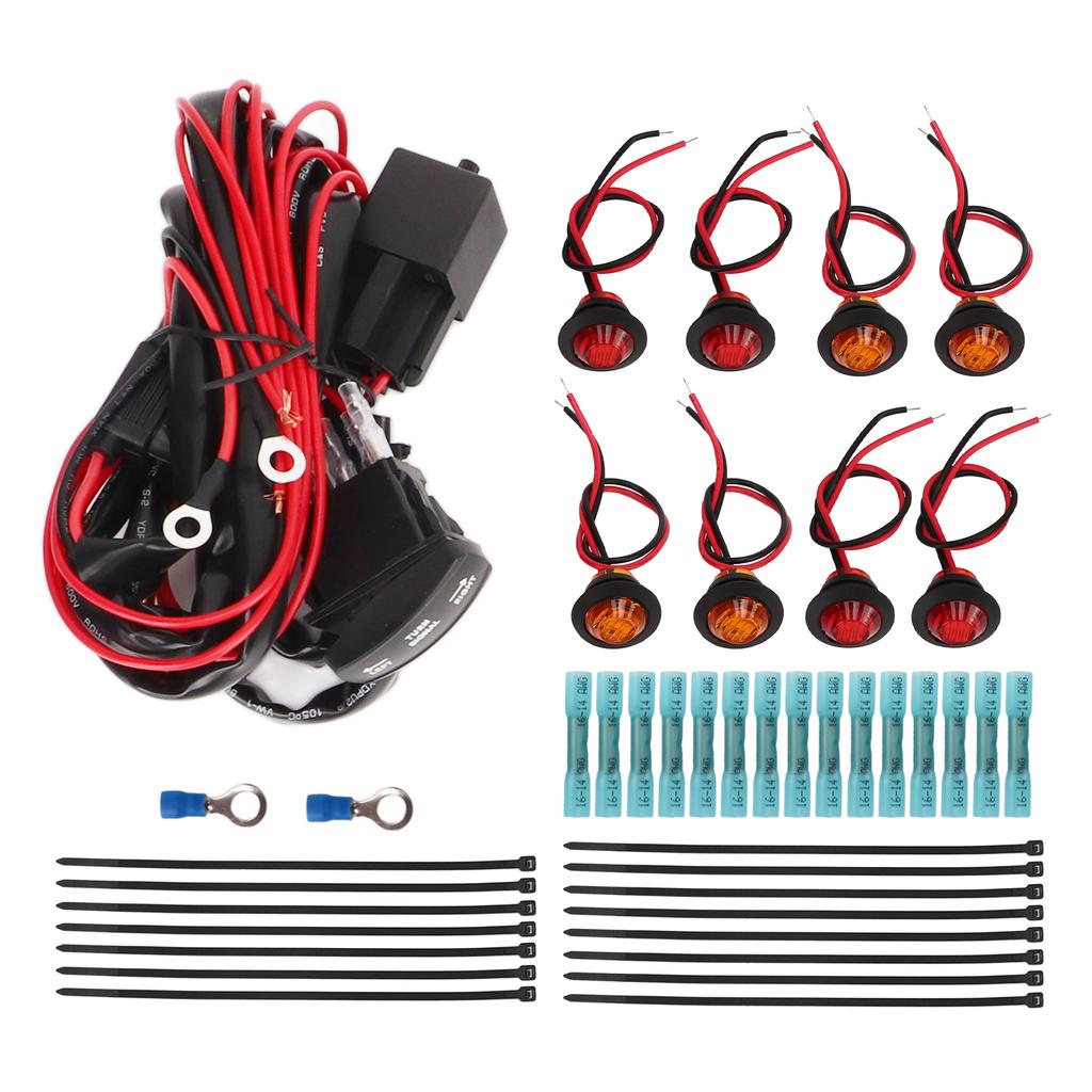 UTV Turn Signal Rocker Switch ATV Street Legal Lighting Kit Turn Signal Flasher Relay Harness Replacement for Polaris