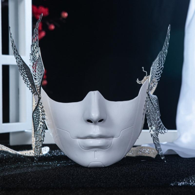 Unisex Masquerade Mask Beauty Mask Cosplay Mask Mechanical Half Face Mask for Carnival Halloween Dress up Party Mask
