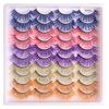 20 Pairs Of Colored False Eyelashes ,Magnifying The Eyes ,Thick And Curly Cross Eyelashes