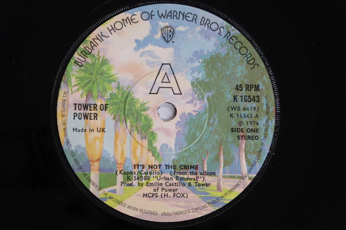 

7inch Record TOWER OF POWER - It s Not The Crime / Only So Much O K16543 WARNER BROS. RE 1975 UK Soul/Funk Used