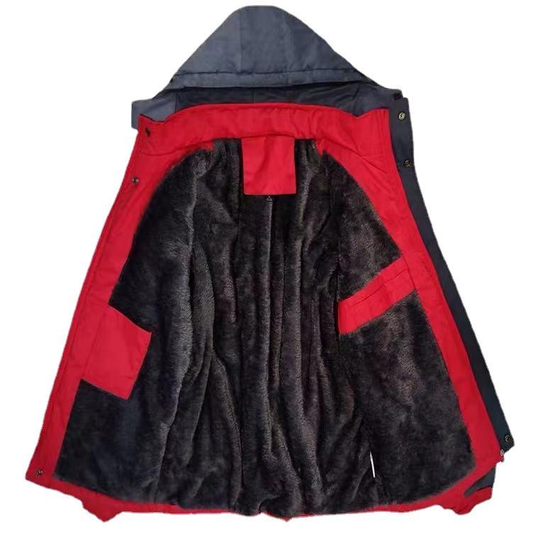 Bunda Pánská Plus Sametově zahuštěná Venkovní Větruodolná Teplá a Chladuvzdorná Oděv Vycpaná Bunda Pánská Bunda Pracovní oděvy velkých velikostí Vycpaná Bunda