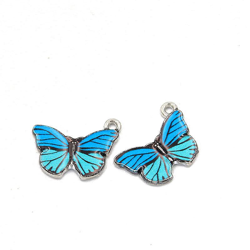 Colorful Enamel Butterfly Pendants - 15 Colors, 2 Styles for DIY Necklaces & Bracelets