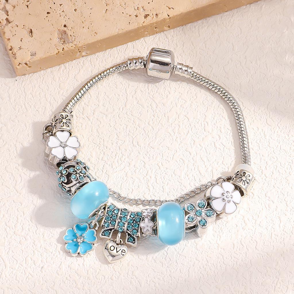 Fashion DIY Crystal Rhinestone Bracelet Personalized Beaded Chain Accessory for Women Girls Gift