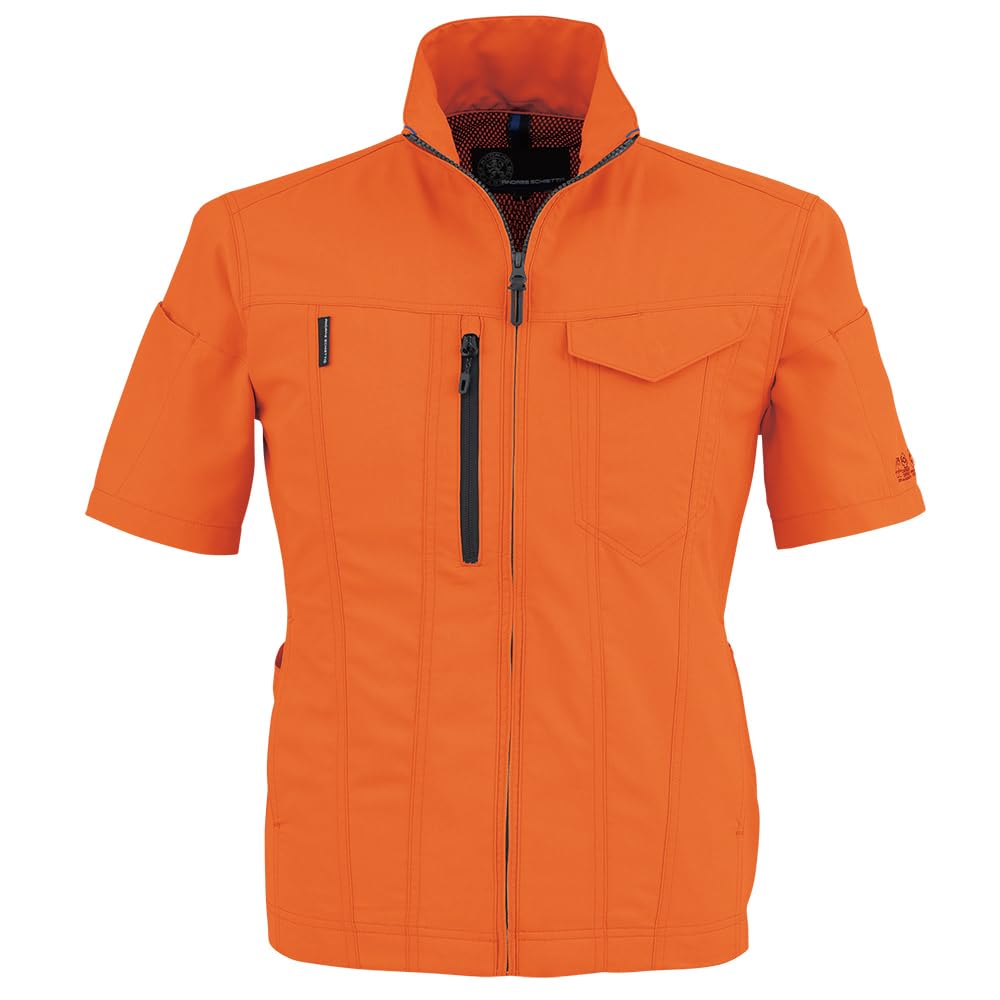 

[COCOS Nobuoka] AE-9050 BOTTLE TECH® Эко-стрейч блузон с коротким рукавом, Оранжевый, SS