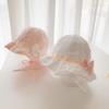 Princess Baby Bow Fisherman Hat Lace Ruffle Girls Sunscreen Basin Cap Thin Summer Toddler Sun Hats 6-18Month Children Visors