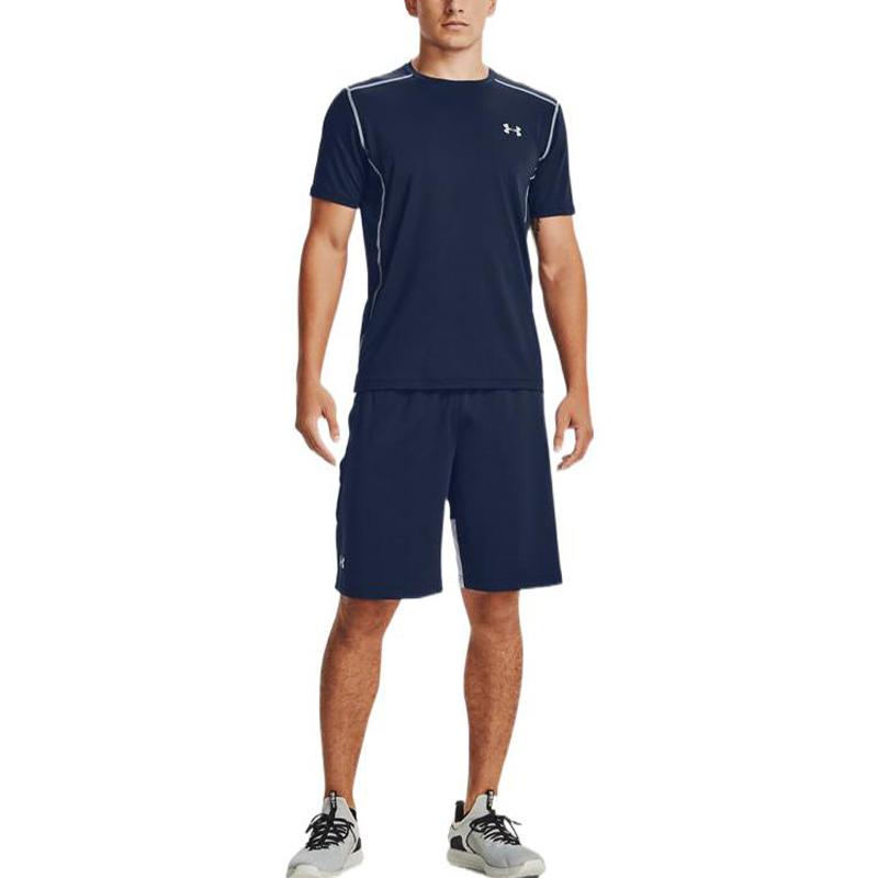 Under Armour Pantaloncini Sportivi con Logo Solido Uomo Fondo Blu Accademia 1361511-408