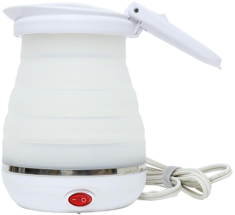 MCO Foldable Travel Kettle, 800ml Electric Kettle, Suitable for International Travel, White, Z4236