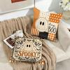 Cute Ghost Throw Pillow Cover American Rustic Farmhouse Decorative Cushion Case for Sofa Couch Bed Living Room Home Decor Hallow