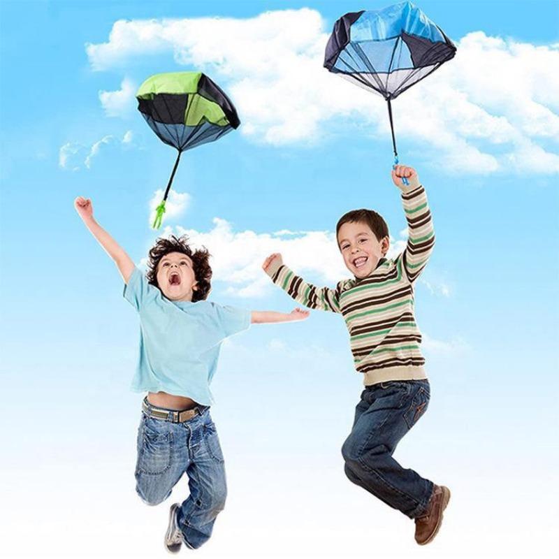 Children's Outdoor Toys Hand Throwing Mini Soldiers Multicolor Parachute Games Children's Toys Education Flying Parachute Sports