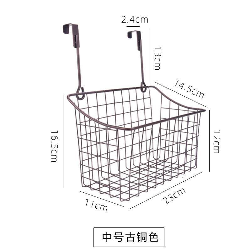 hanging basket storage frame behind the cabinet door, hanging basket beside the dormitory bed, kitchen and bathroom multi-functional finishing 