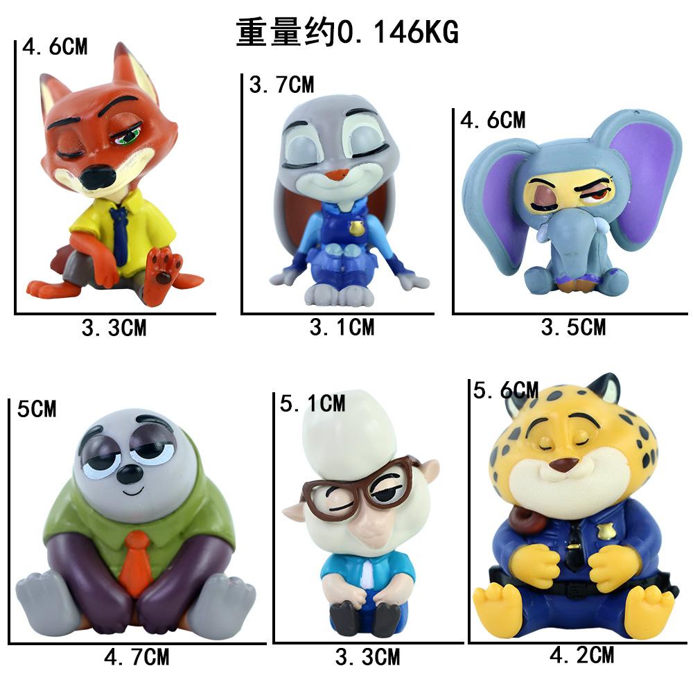 

Zootopia 2 Anime Figure Trendy Toy Car Desktop Decoration Nick Judith Model Movie Merchandise Dolls Set Collectible Gift