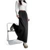 Gray High-Waisted A-Line Skirt for Women - Mid-Length, Hip-Hugging, Slit, Straight Tube Design for Spring, Autumn, and Winter.