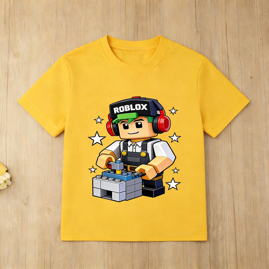 3D Printed Roblox Pixel Block Game Kids TShirt Casual Summer Short Sleeve Tee for Boys Girls