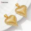14K Gold Plated Brass Zircon Heart Charms Pendants For Jewelry Making,Charm For Jewelry,DIY Necklace Bracelets Accessories
