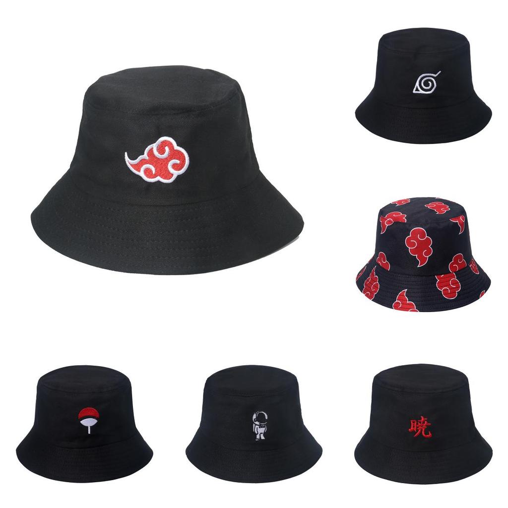 Japanese Naruto Anime Xiaoyun Cloud Printed Fisherman Hat Shade Cartoon Hat Sun