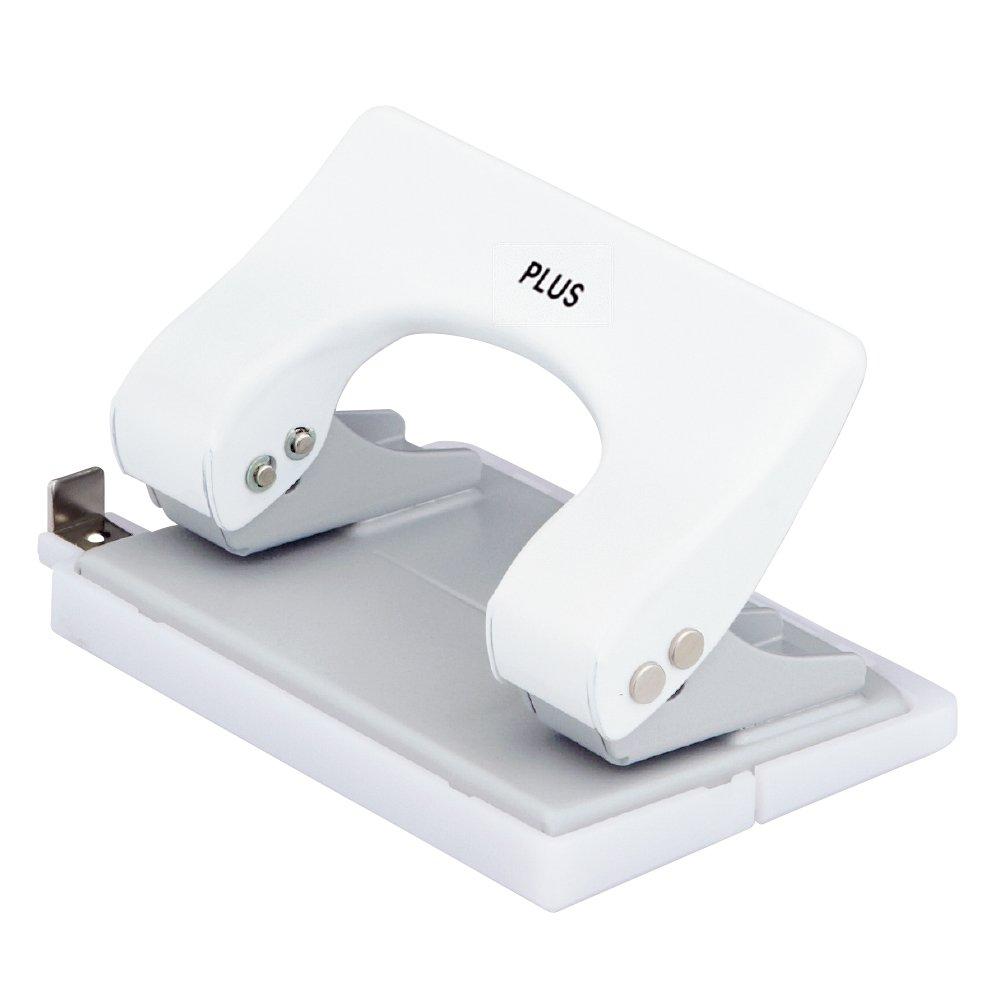 Plus Force 1/2 2-Hole Punch, 16-Sheet Capacity, PU-816A, White, 30-696