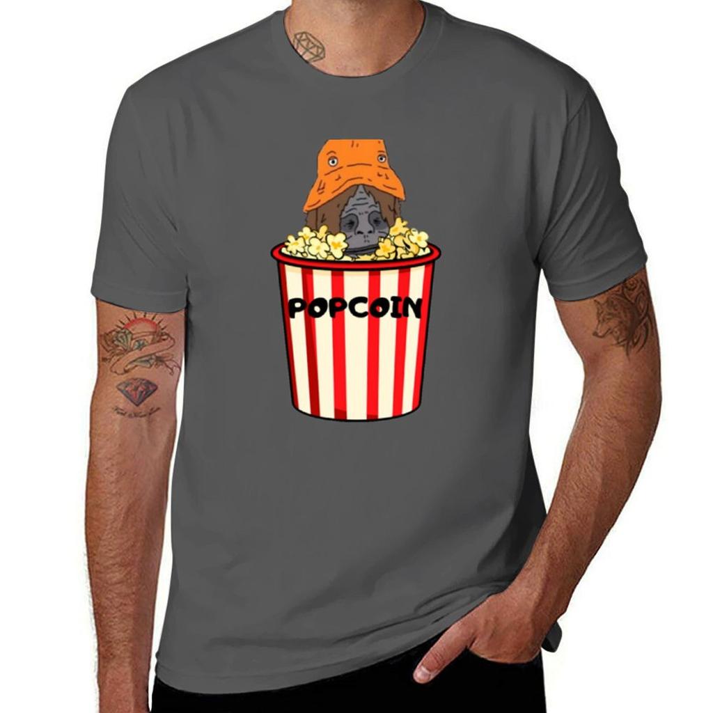Sassy Popcoin Bucket Active Tshirt Big Size Crew Neck Tshirt