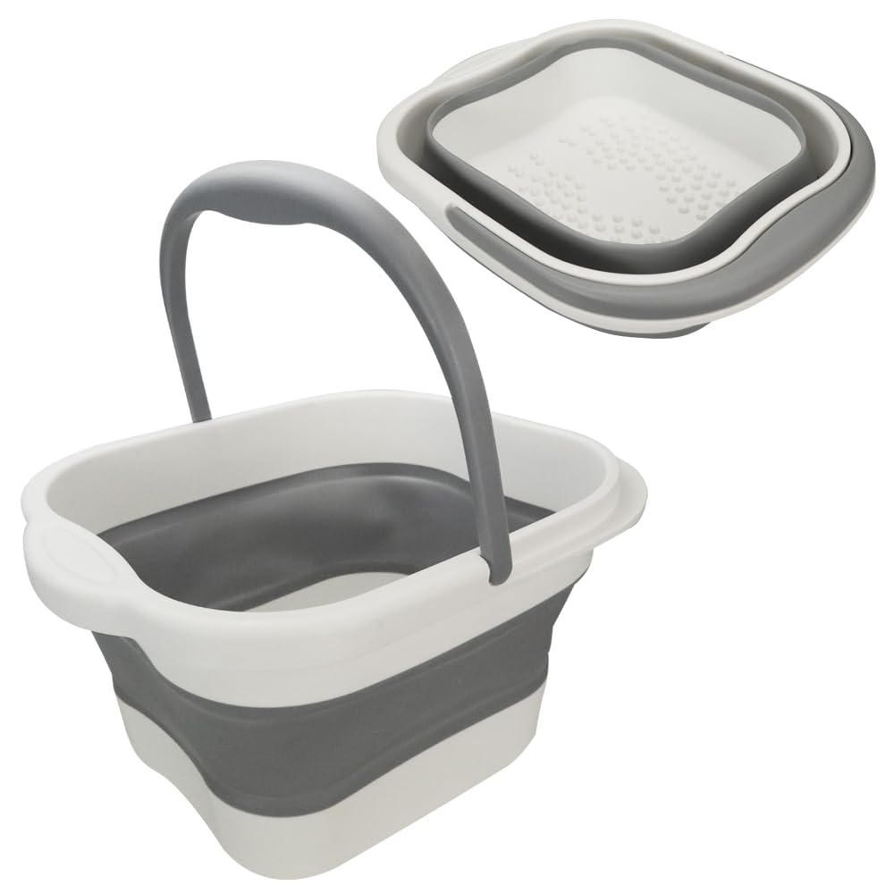 

с легким дизайном Многоцелевое ведро, складное, ручка, портативное, для улицы, компактное, (серый) серый