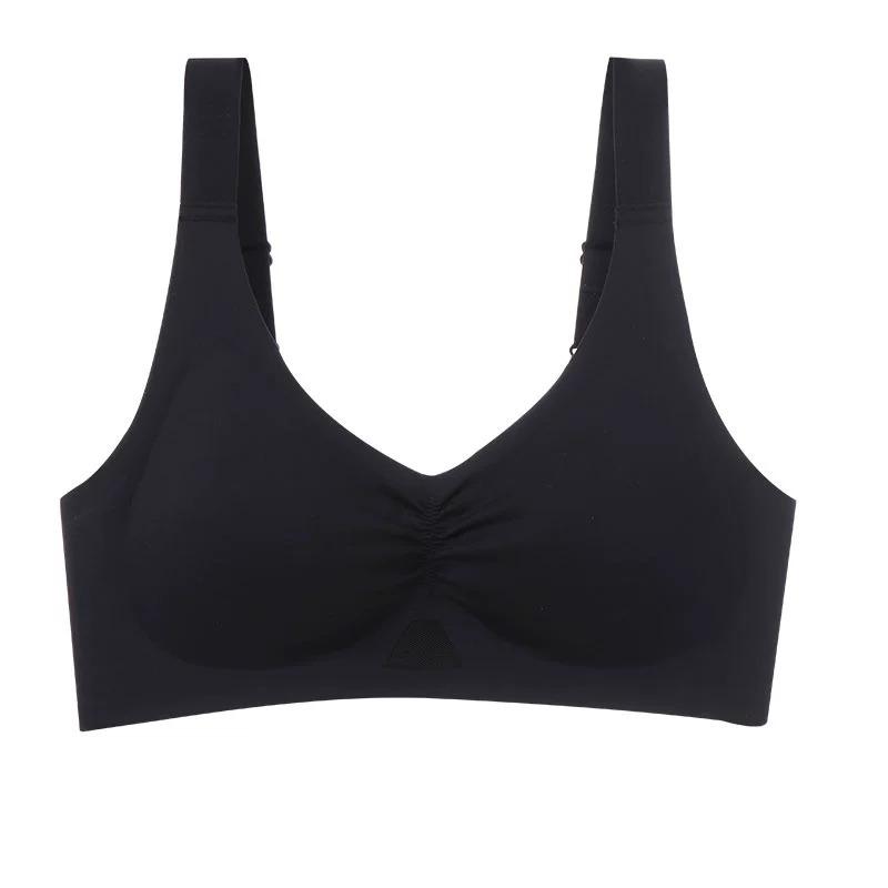 Underwear Women's Gathering Bra Side Breasts Anti Sagging Non Marking Bra Adjustable Sports Bra