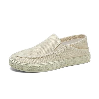 Alpargatas de moda para hombre, zapatillas de lona planas transpirables, zapatos para caminar de verano, mocasines casuales para hombre, zapatos de lino, cómodos y ligeros
