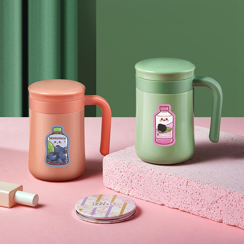 50PCS Summer Drinks Sticker Cartoon Skateboard Aesthetic Retro Phone Laptop Bicycle Luggage Waterproof Bicycle Decal Stickers