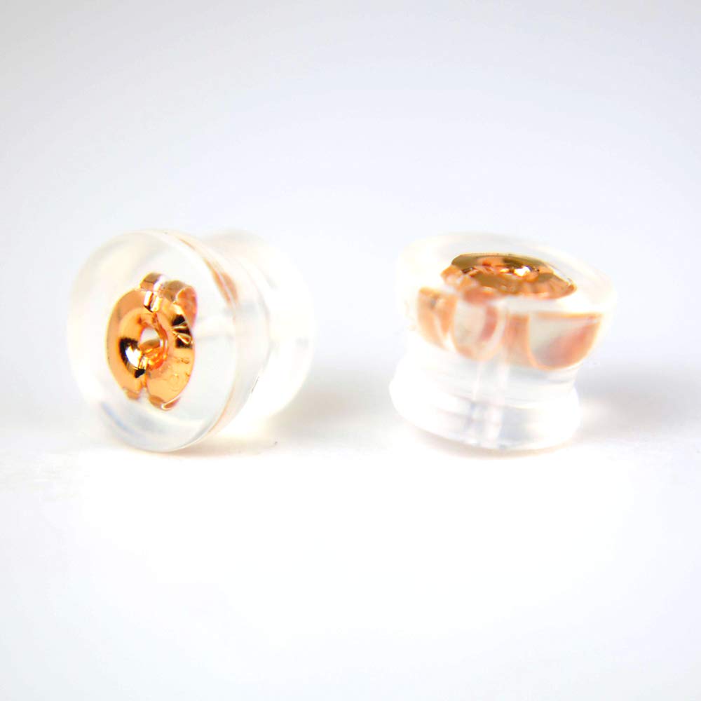 Cercei bilă rotundă din aur roz K18PG cercei bilă 5mm aur K18 aur 18k 1 pereche pentru ambele urechi Fabricat în Japonia Fără nichel yokomountain (captură montată)