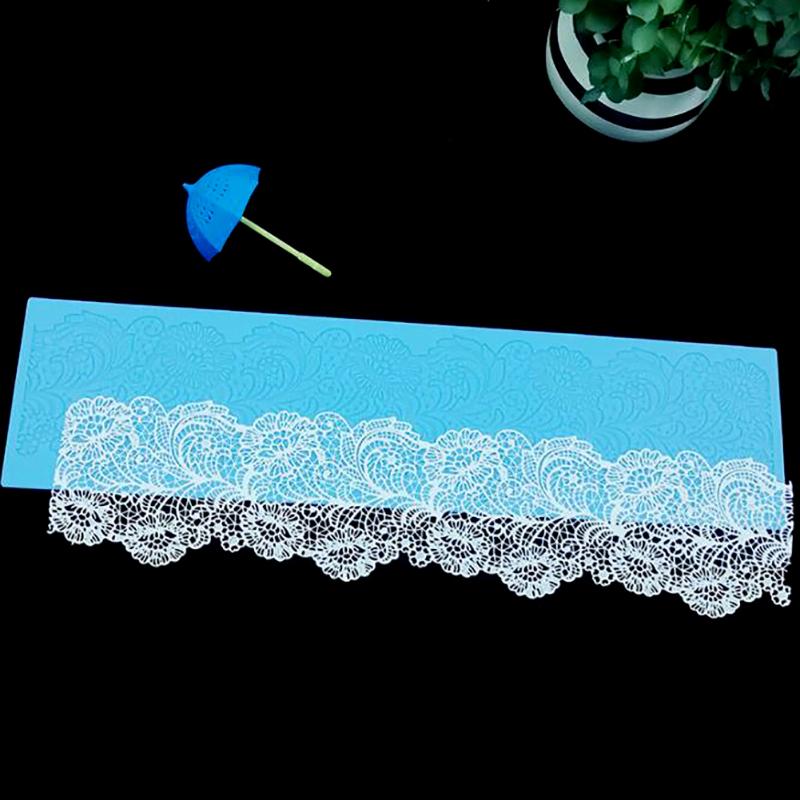 1Pc 40Cm Flower Lace Mold Cake Border Decoration Tools Fondant Cake 3D Mold
