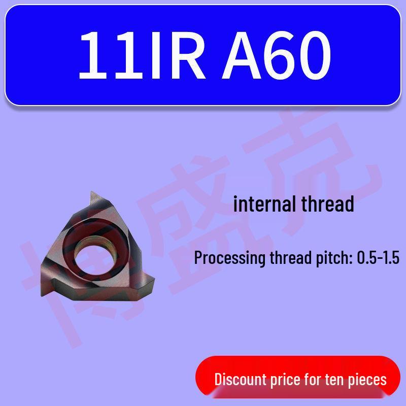 CNC High Hardness Threading Inserts for Internal/External Use (16ER/IRAG60) 1.5/2.0/2.5 Sizes, 40-60° Angles