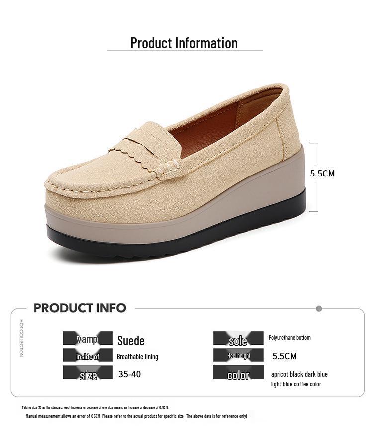 Sapatos Slip-On Femininos Tamanho Grande 35-43, Sola Grossa, Antiderrapante, Versátil, Sapatos da Moda Mamãe