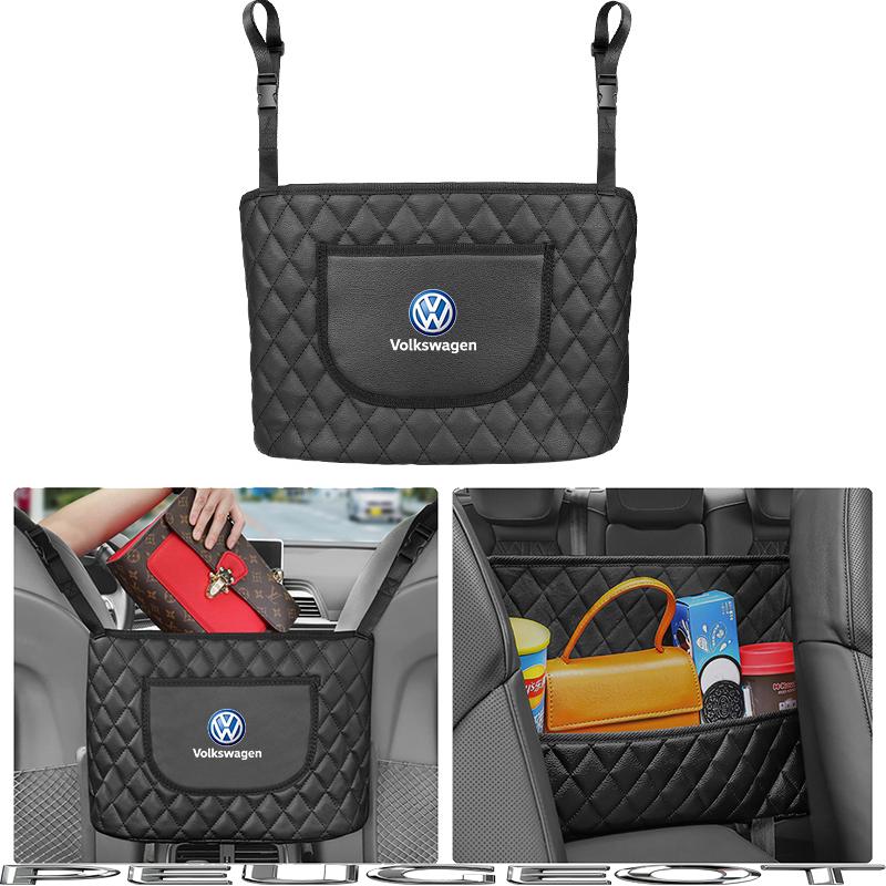 Car Seat Backrest Storage Stowing Tidying Pocket For VW GTI Polo Golf Passat MK6 MK7 Jetta Tiguan Arteon CC Taigo T-ROC Hub Cap