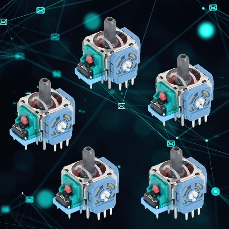 Control PCB with Blue Potentiometer Sensing Module Resistor for Gamepad Controller, Solve Stick Drift Optimally Gameplay