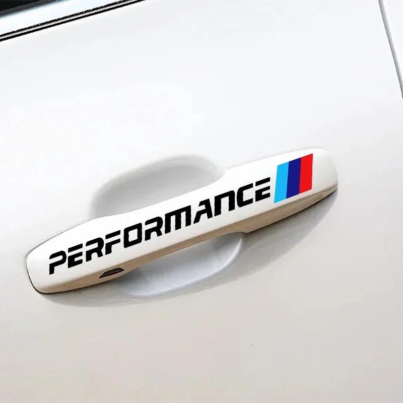 Adesivo per Auto 2025 Caldo 4 Pezzi Adesivo Decorazione Maniglia Portiera Auto Decalcomania Tergicristallo Accessori Auto Per BMW M Power Performance M3 M5 X1 X3