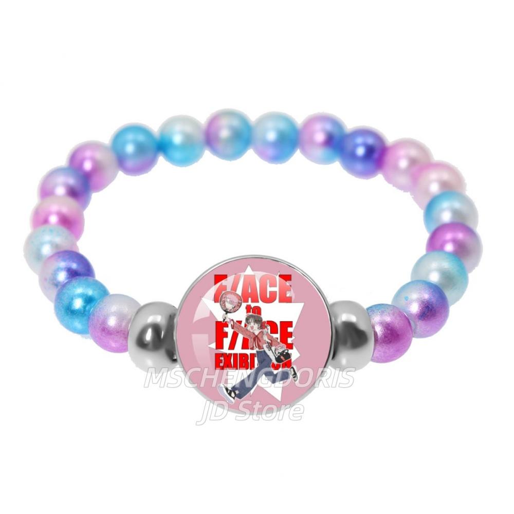 

Tamon-kun Ima Docchi Anime Bracelet Fukuhara Tamon Anime Glass Cabochon Handmade Colorful Beads Bracelet Jewelry Charm Fans Gift